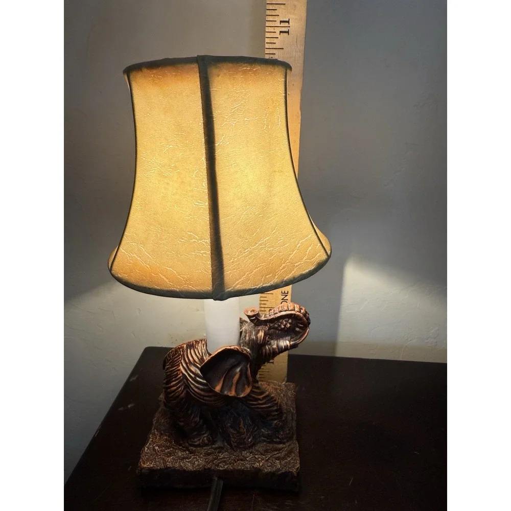 Vintage Elephant Table Lamp Operational ~10